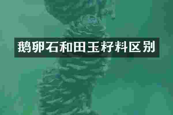 鹅卵石和田玉籽料区别