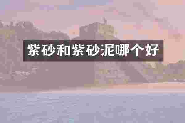 紫砂和紫砂泥哪个好