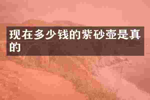 现在多少钱的紫砂壶是真的