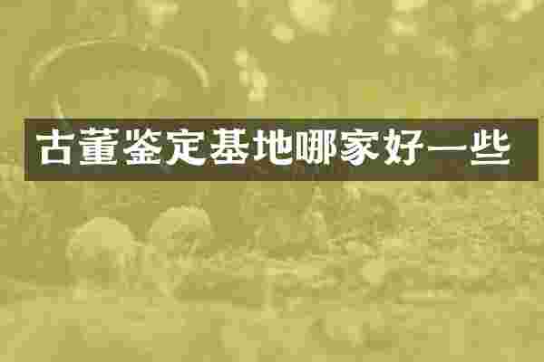 古董鉴定基地哪家好一些