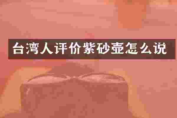 台湾人评价紫砂壶怎么说