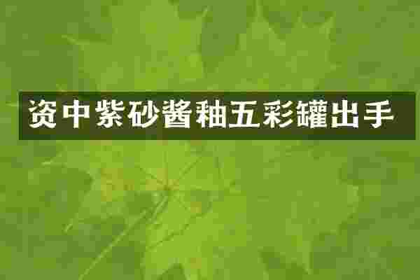 资中紫砂酱釉五彩罐出手