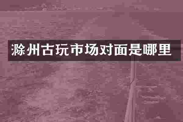 滁州古玩市场对面是哪里