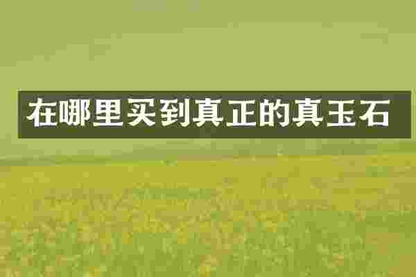在哪里买到真正的真玉石