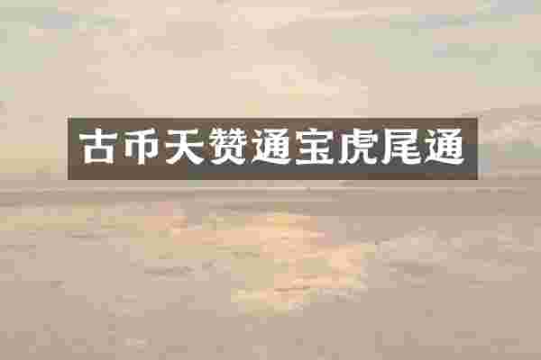 古币天赞通宝虎尾通