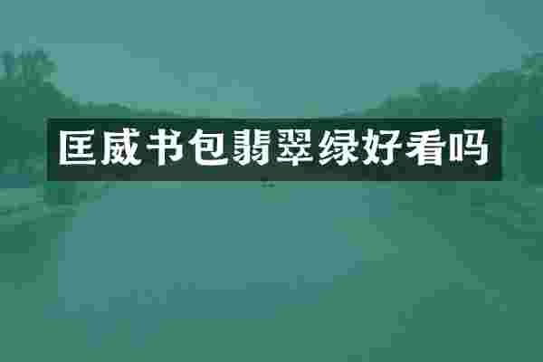 匡威书包翡翠绿好看吗