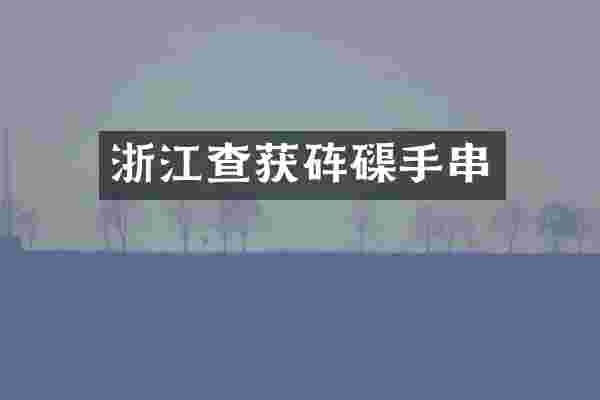 浙江查获砗磲手串