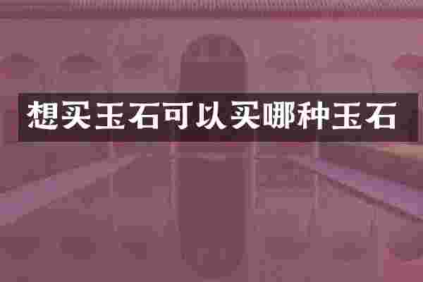 想买玉石可以买哪种玉石