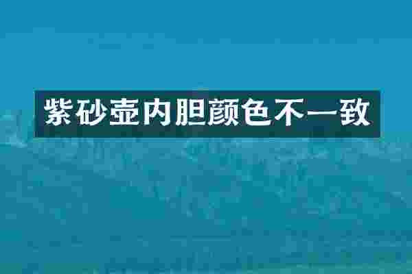 紫砂壶内胆颜色不一致