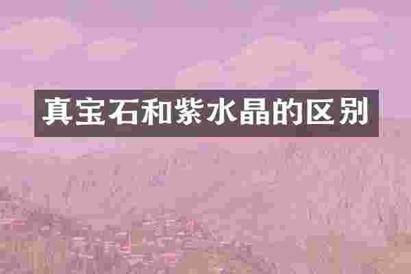 真宝石和紫水晶的区别