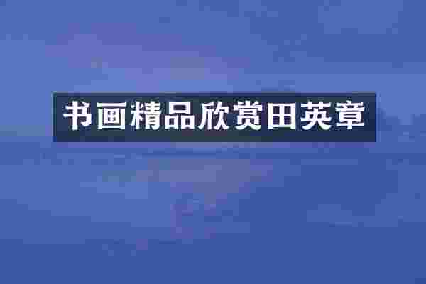 书画精品欣赏田英章