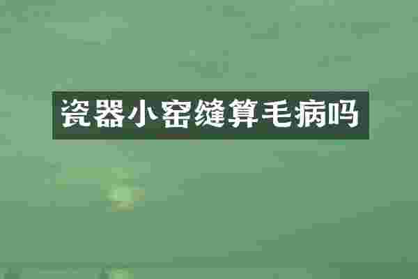 瓷器小窑缝算毛病吗