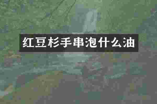 红豆杉手串泡什么油