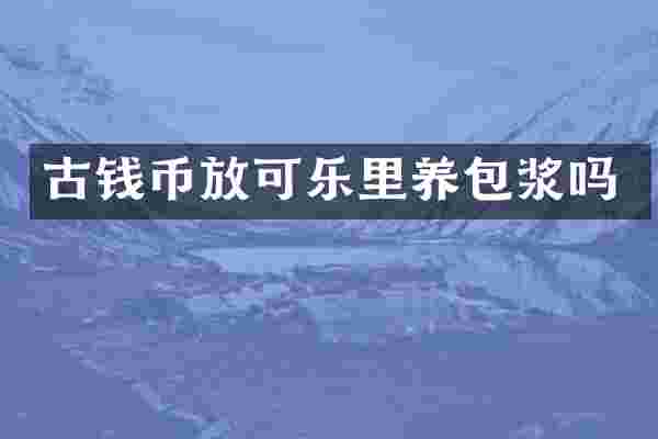 古钱币放可乐里养包浆吗