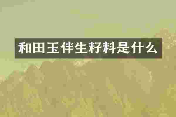 和田玉伴生籽料是什么