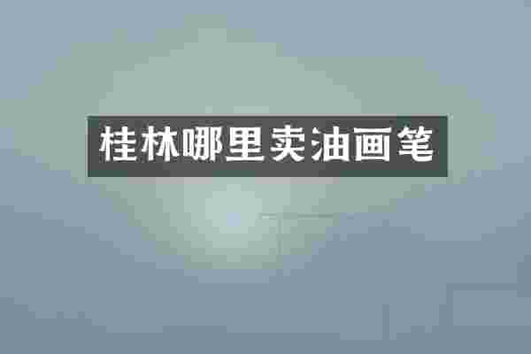 桂林哪里卖油画笔