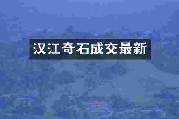 汉江奇石成交最新