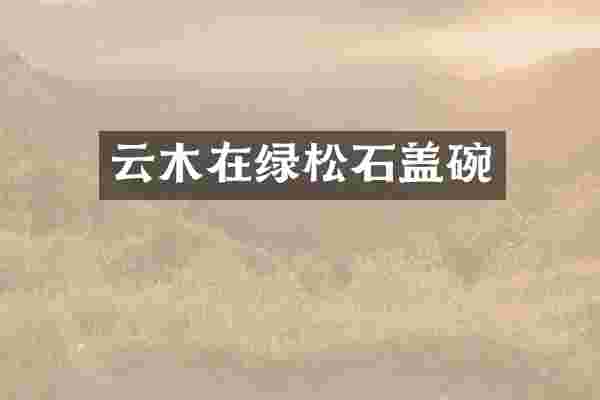 云木在绿松石盖碗