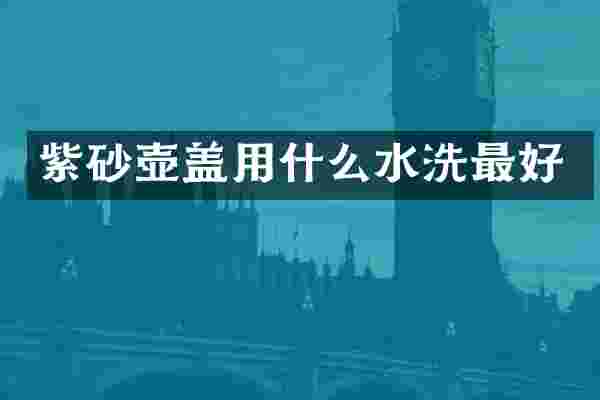 紫砂壶盖用什么水洗最好
