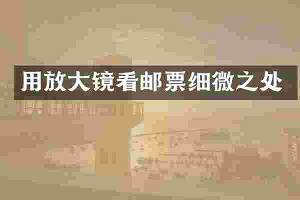 用放大镜看邮票细微之处