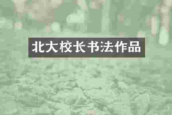 北大校长书法作品