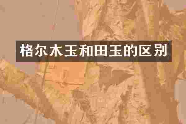 格尔木玉和田玉的区别