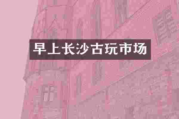 早上长沙古玩市场