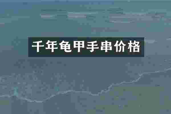 千年龟甲手串价格