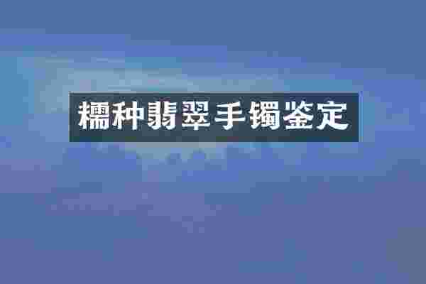 糯种翡翠手镯鉴定