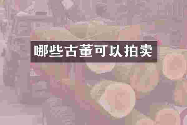 哪些古董可以拍卖