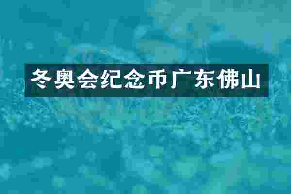 冬奥会纪念币广东佛山