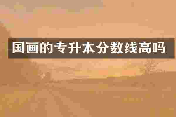 国画的专升本分数线高吗