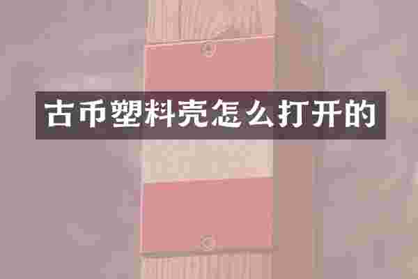 古币塑料壳怎么打开的