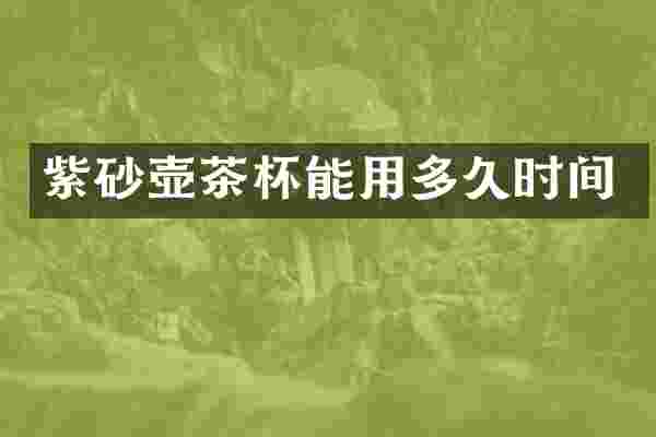 紫砂壶茶杯能用多久时间
