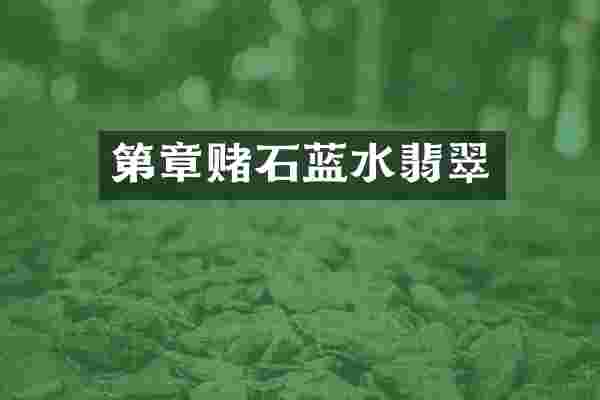 第章赌石蓝水翡翠