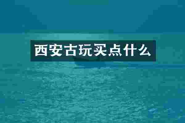 西安古玩买点什么