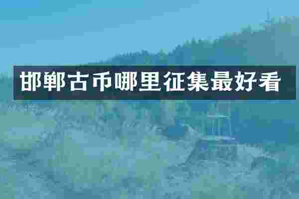 邯郸古币哪里征集最好看