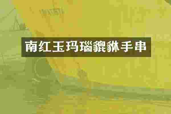 南红玉玛瑙貔貅手串