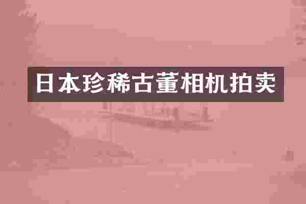 日本珍稀古董相机拍卖