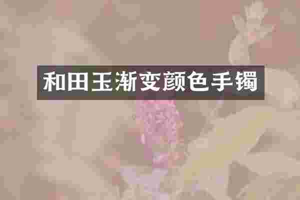 和田玉渐变颜色手镯