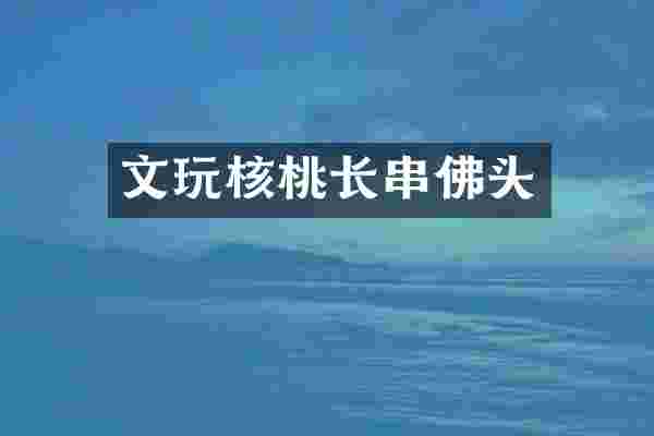 文玩核桃长串佛头