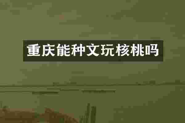 重庆能种文玩核桃吗
