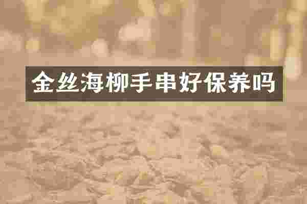 金丝海柳手串好保养吗