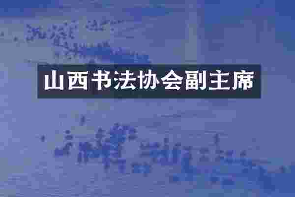 山西书法协会副主席