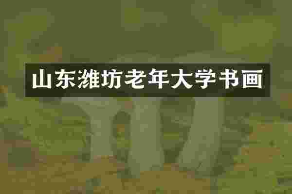 山东潍坊老年大学书画
