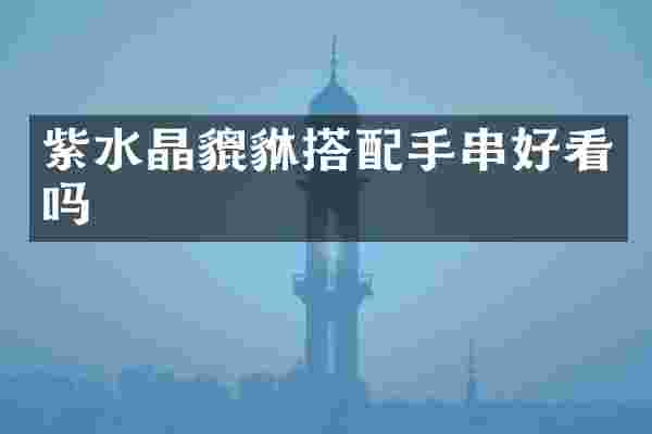 紫水晶貔貅搭配手串好看吗