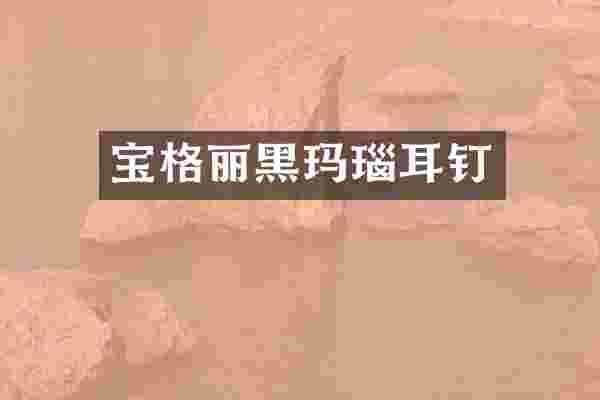 宝格丽黑玛瑙耳钉