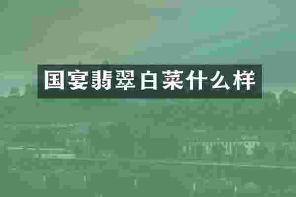 国宴翡翠白菜什么样