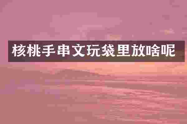 核桃手串文玩袋里放啥呢