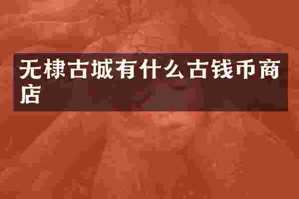 无棣古城有什么古钱币商店